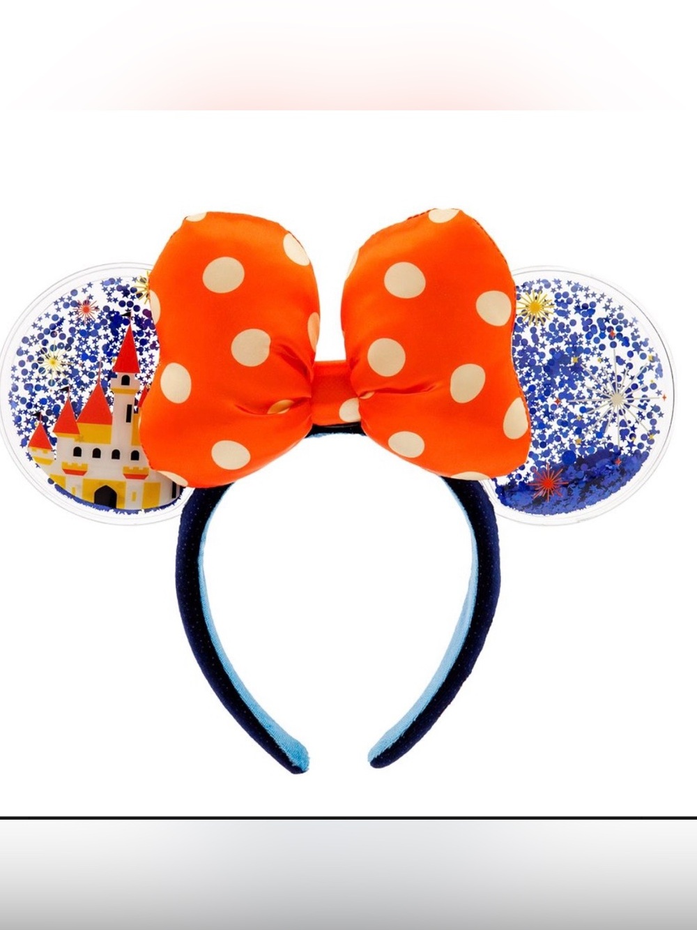 Official Disney Parks 2023 Castle Fireworks Confetti Minnie Mouse Ear Headband